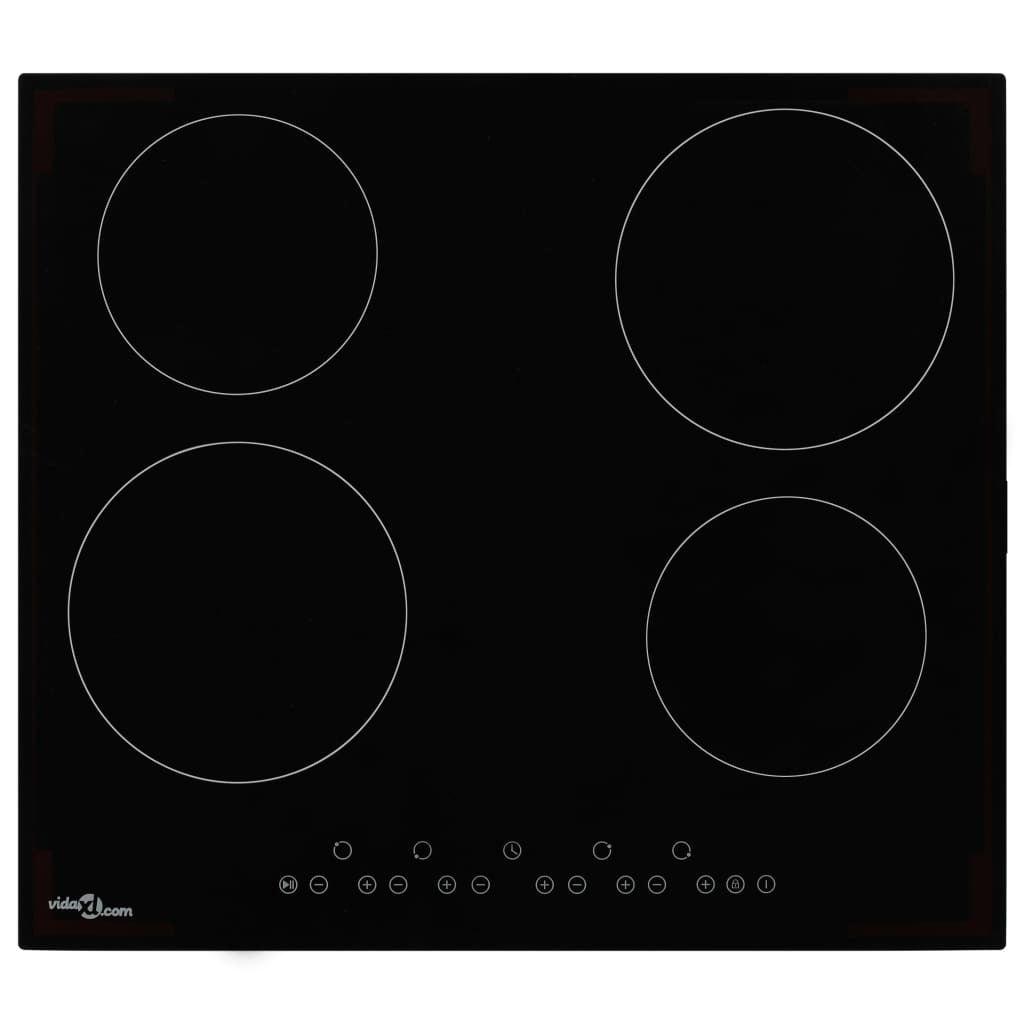 Ceramic Hob with 4 Burners Touch Control 6000 W