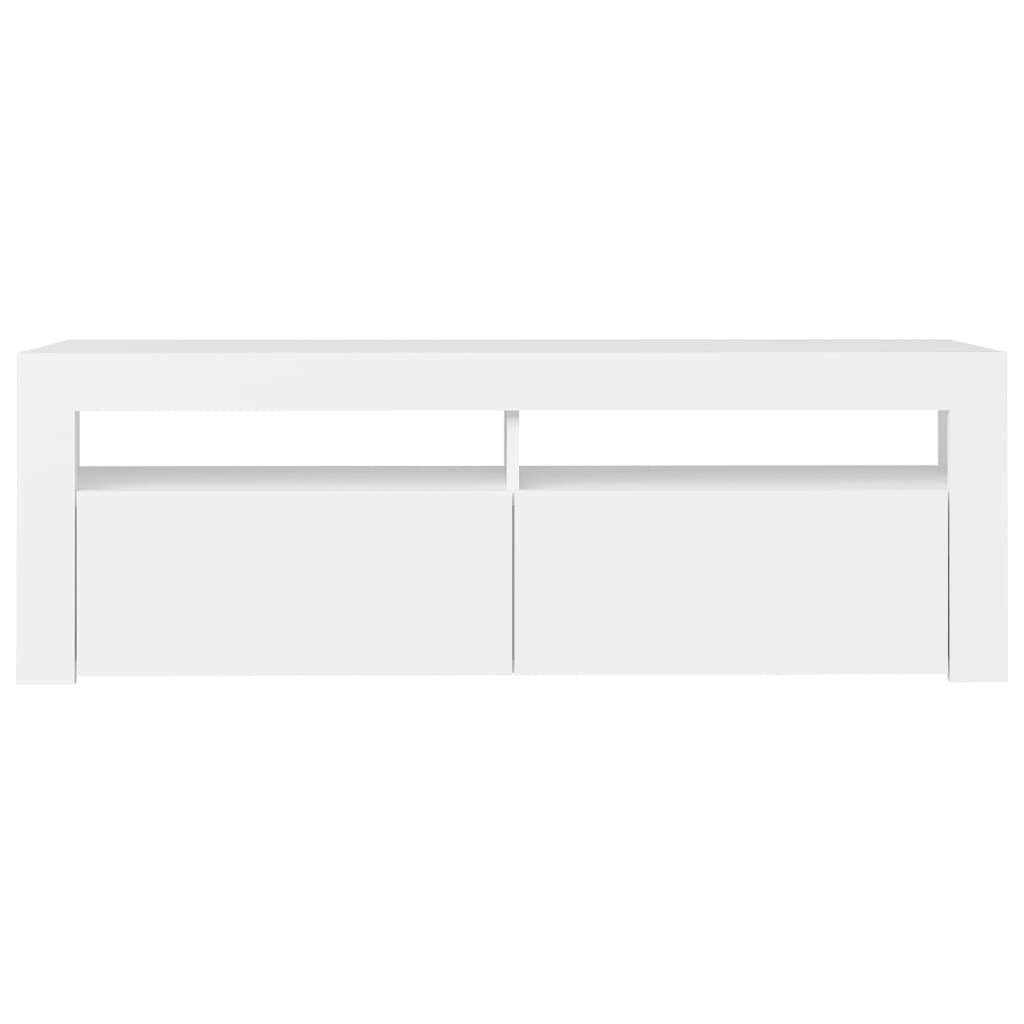 TV Cabinet with LED Lights White 120x35x40 cm