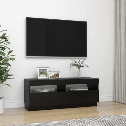 Tv Cabinet With Led Lights Black