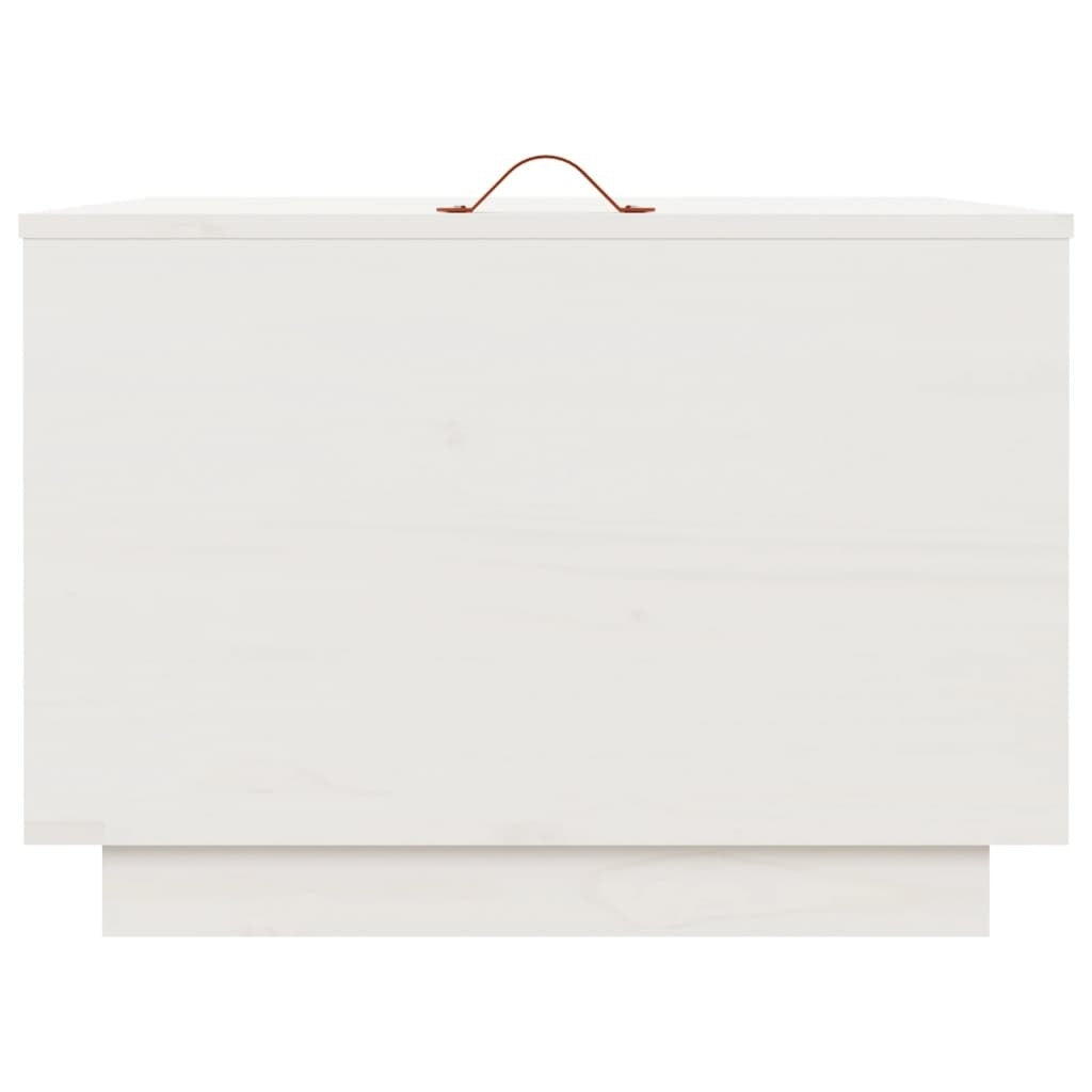 Storage Boxes with Lids 3 pcs White Solid Wood Pine