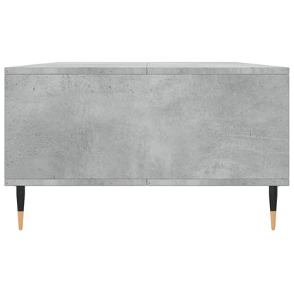 Concrete Grey Coffee Table – 104x60x35 cm | Engineered Wood with Iron Legs