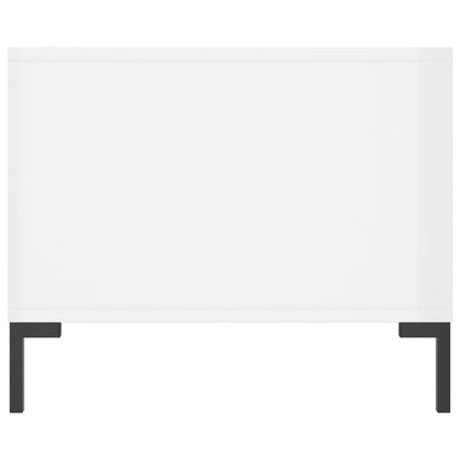 Coffee Table High Gloss White 90x50x40 cm Engineered Wood