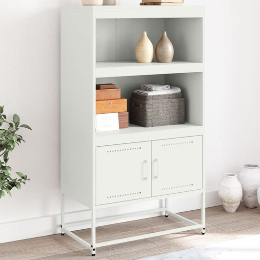 Highboard White 68.5x38.5x123.5 cm Steel