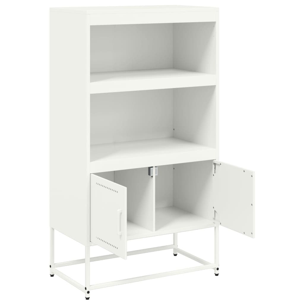 Highboard White 68.5x38.5x123.5 cm Steel