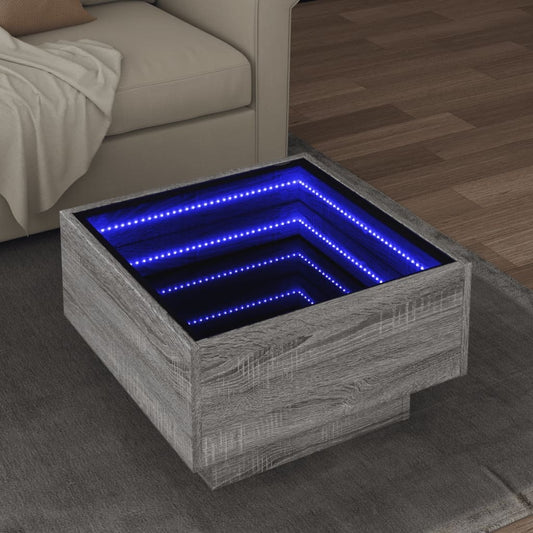Coffee Table With Led Grey Sonoma