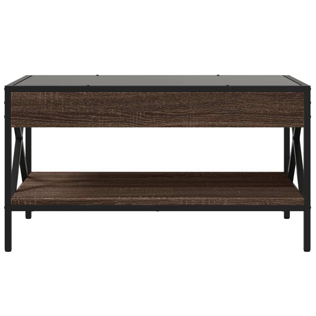 Coffee Table With Infinity Led Brown Oak