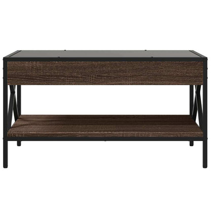 Coffee Table With Infinity Led Brown Oak