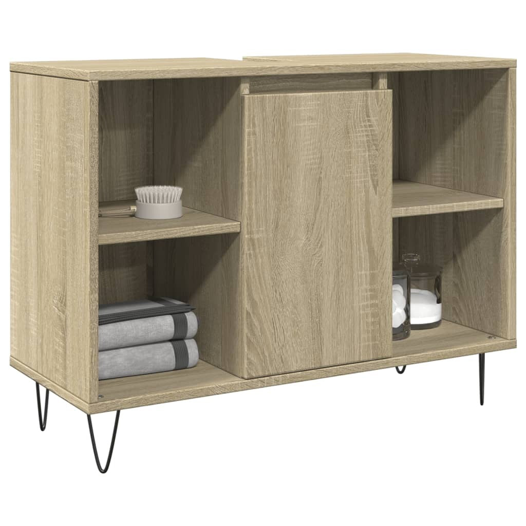 Bathroom Cabinet Sonoma Oak 80x33x60 cm Engineered Wood