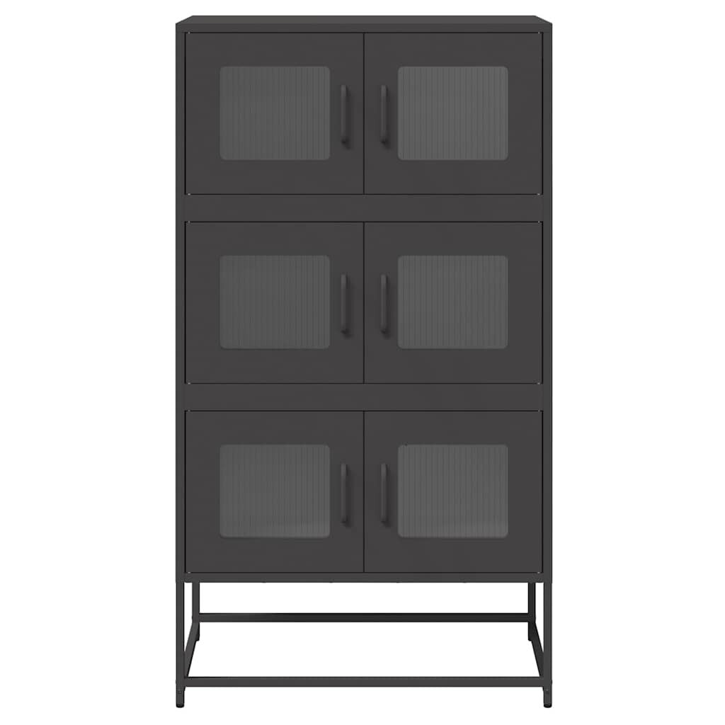 Highboard Black 68x39x123 cm Steel