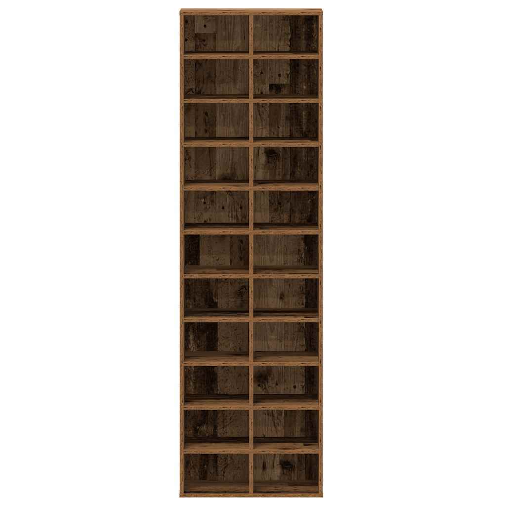 Shoe Cabinet Old Wood 54x34x183 cm Engineered Wood