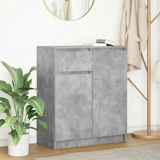 Sideboard with Drawer Concrete Grey 71x35x84 cm Engineered Wood