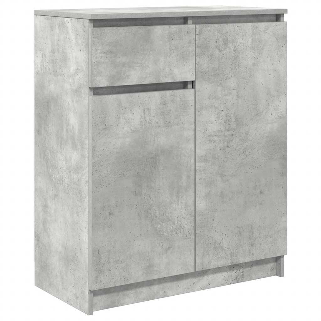 Sideboard with Drawer Concrete Grey 71x35x84 cm Engineered Wood