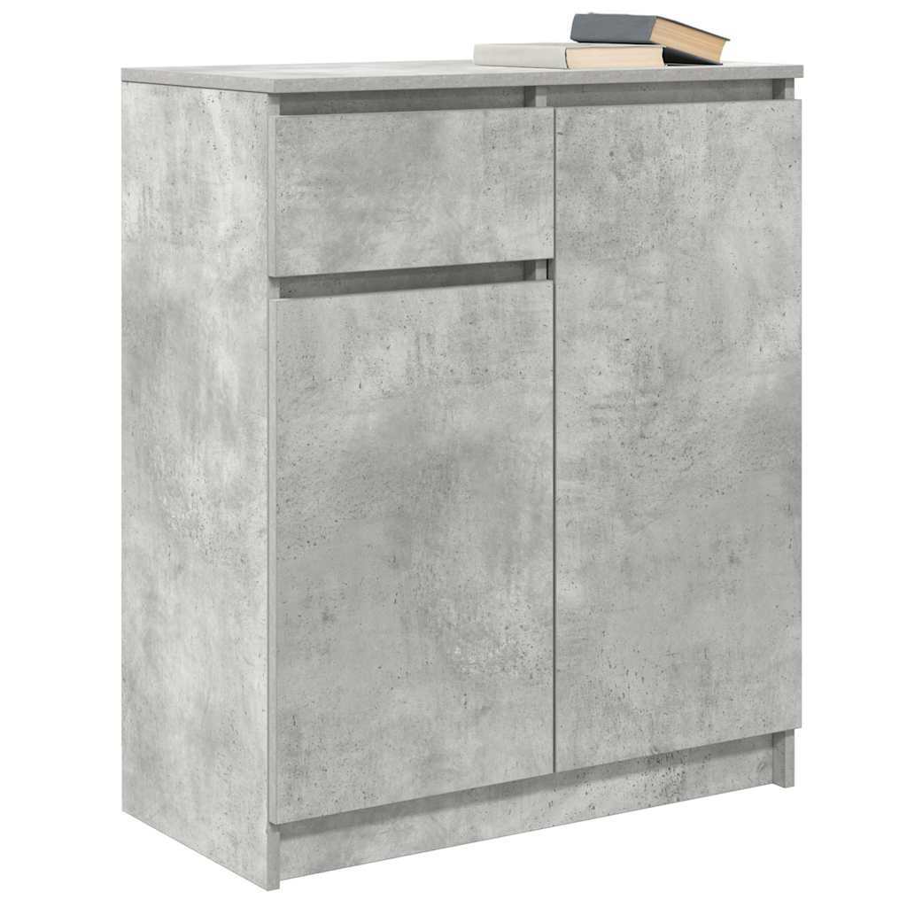 Sideboard with Drawer Concrete Grey 71x35x84 cm Engineered Wood