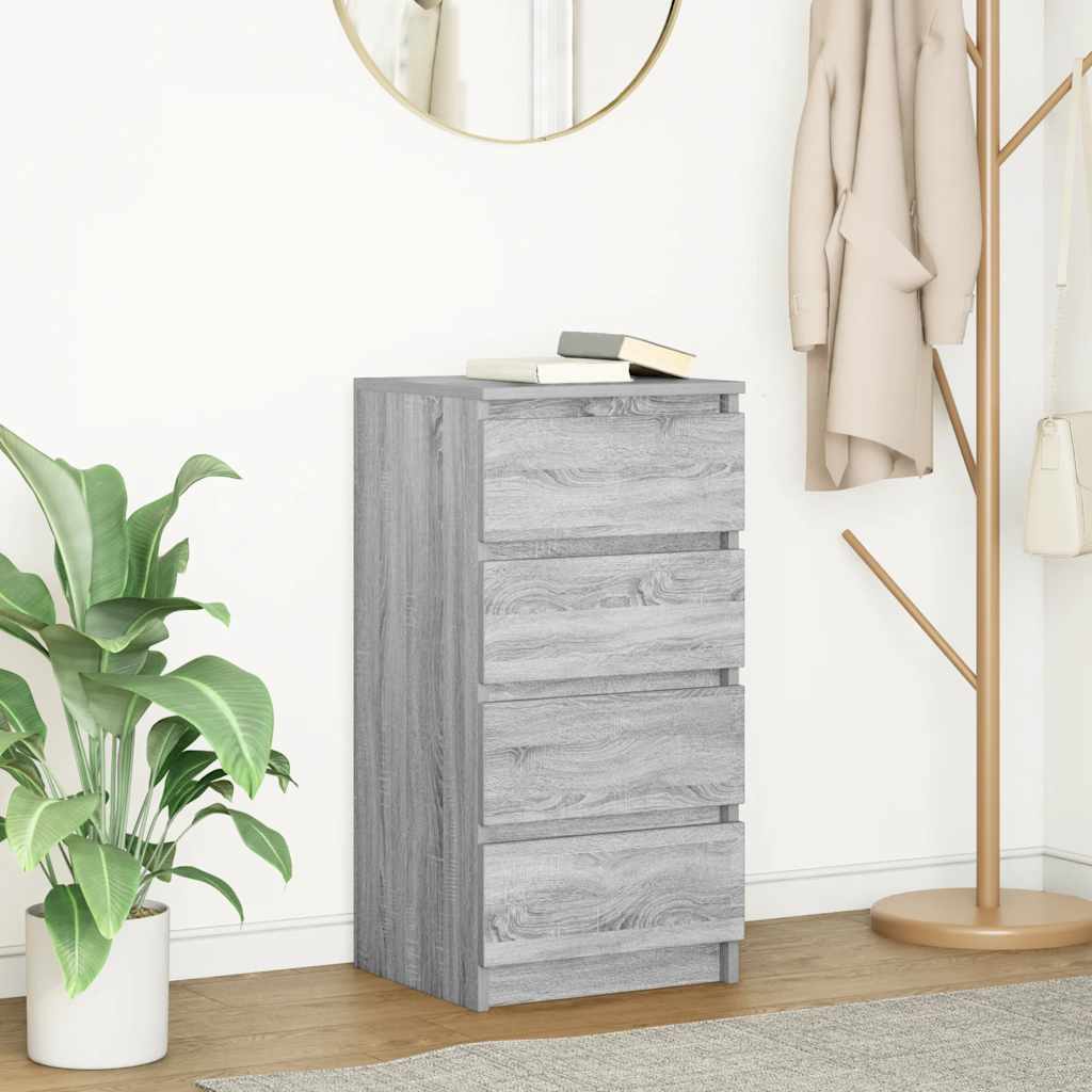 Sideboard Grey Sonoma 37.5x35x76 cm Engineered Wood