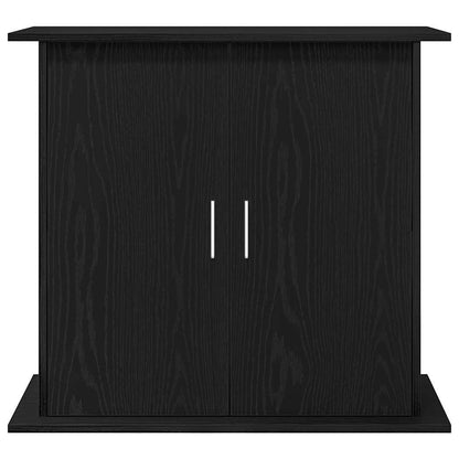 Aquarium Stand – 81x36x73 cm Black Oak | Engineered Wood Cabinet with Storage for Fish Tank