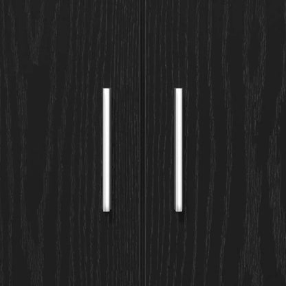 Aquarium Stand – 81x36x73 cm Black Oak | Engineered Wood Cabinet with Storage for Fish Tank