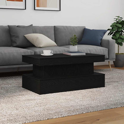 Coffee Table With Led Lights Black Oak