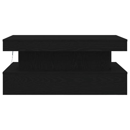 Coffee Table With Led Lights Black Oak