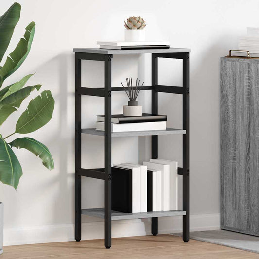 Bookshelf Grey Sonoma 40 x 29.5 x 81 cm Engineered Wood