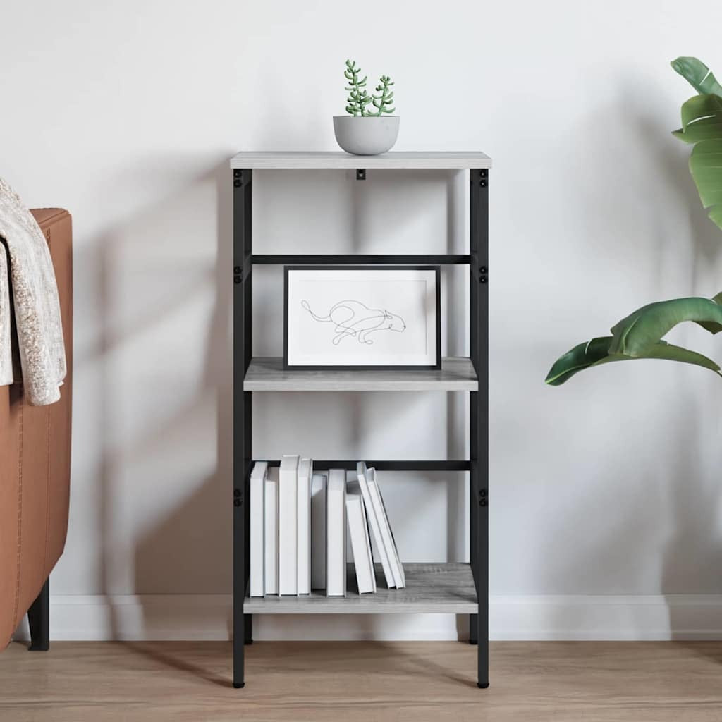 Bookshelf Grey Sonoma 40 x 29.5 x 81 cm Engineered Wood