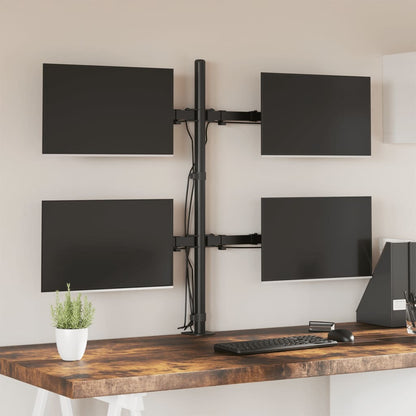 Adjustable Monitor Desk Mount – Steel Arm for 13"-27" Screens, VESA 75/100 mm, Clamp & Grommet