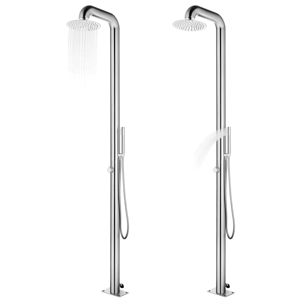 Shower with Brown Base 230 cm Stainless Steel