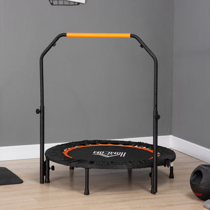 40" Foldable Fitness Trampoline Rebounder with Adjustable Handle – Home Gym Workout
