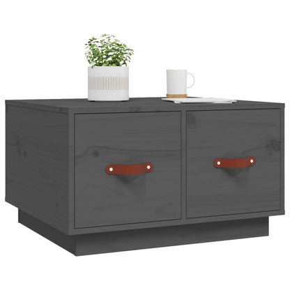 Grey Coffee Table – 60x53x35 cm | Solid Pinewood Modern Accent Table