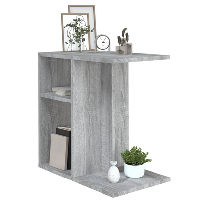 Grey Sonoma Side Table – 50x30x50 cm | Modern Engineered Wood Accent Table for Small Spaces