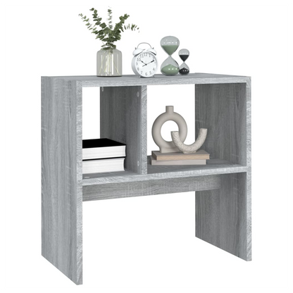 Grey Sonoma Side Table – 50x30x50 cm | Modern Engineered Wood Accent Table for Small Spaces