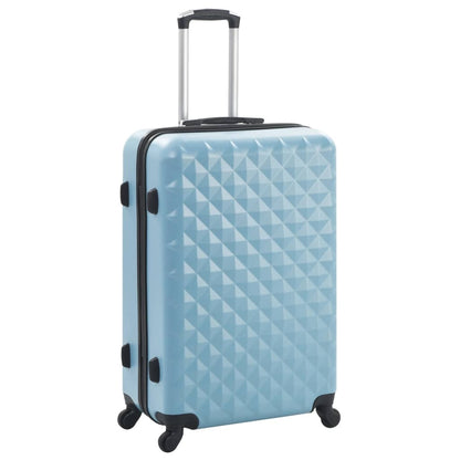 3-Piece Hard Shell Trolley Luggage Set – Blue ABS Suitcases with 360° Spinner Wheels & Lock