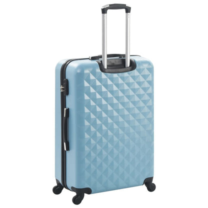 3-Piece Hard Shell Trolley Luggage Set – Blue ABS Suitcases with 360° Spinner Wheels & Lock
