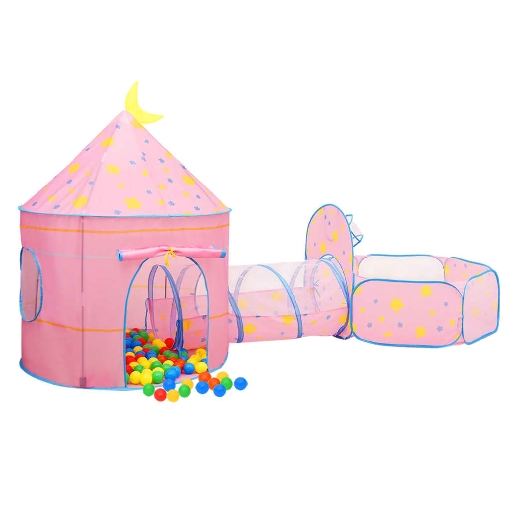 vidaXL Children Play Tent with 250 Balls Pink 301x120x128 cm