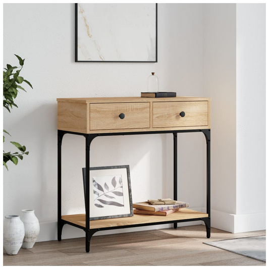 Console Table Sonoma Oak 75x34.5x75 cm Engineered Wood