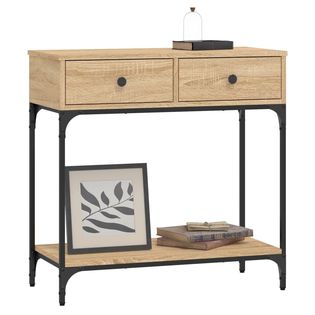 Console Table Sonoma Oak 75x34.5x75 cm Engineered Wood