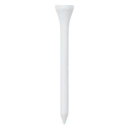 1000pcs Bamboo Golf Tees – White, 83mm Long, Eco-Friendly Biodegradable