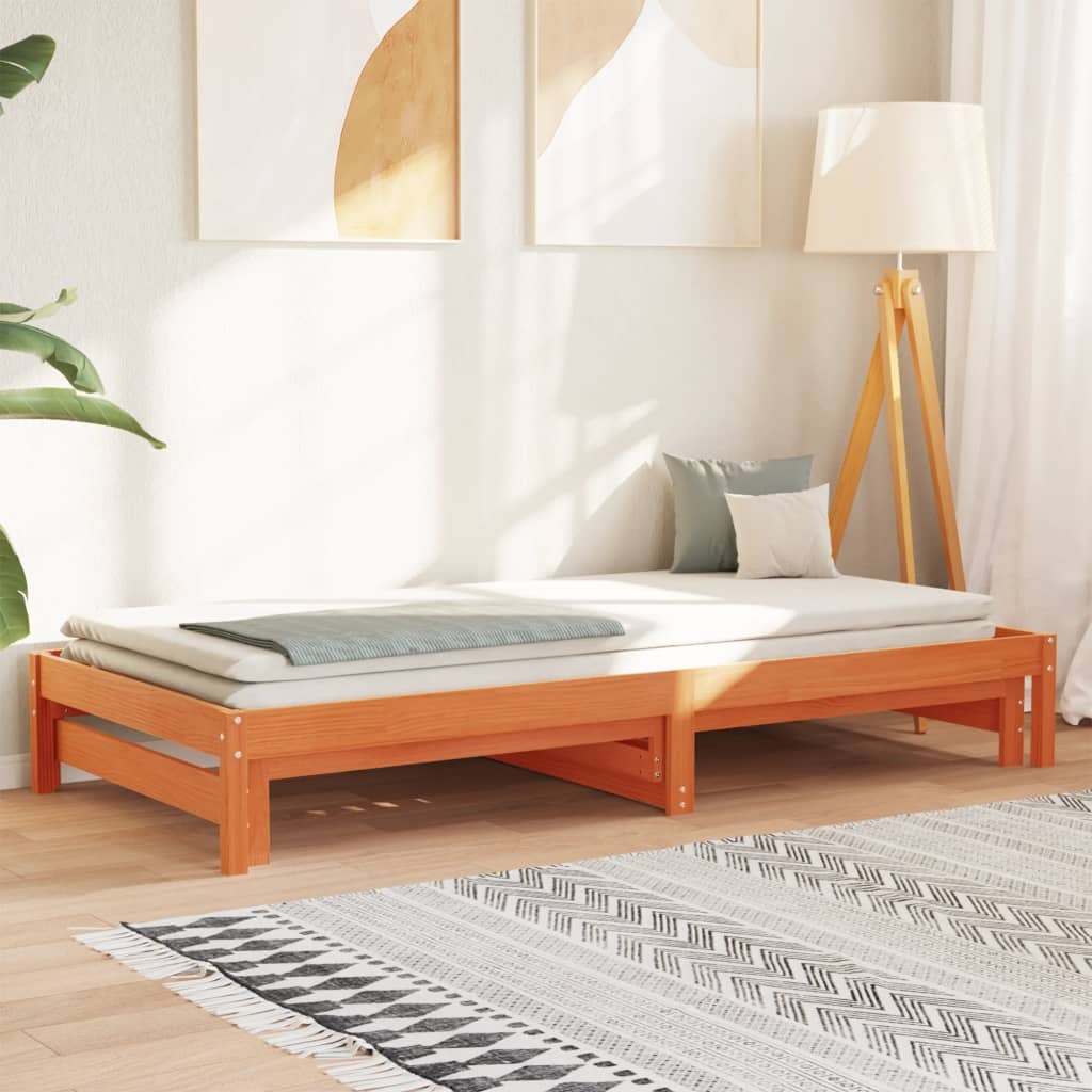 Day Bed with Trundle Wax Brown