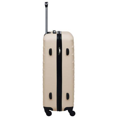 3-Piece Hard Shell Trolley Luggage Set – Gold ABS Suitcases with 360° Wheels & Lock
