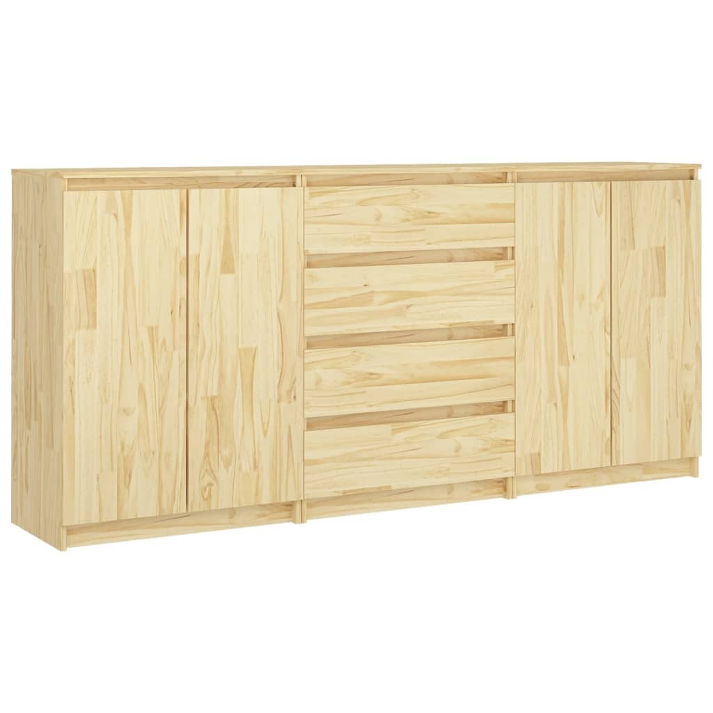 vidaXL Side Cabinets 3 pcs Solid Pinewood