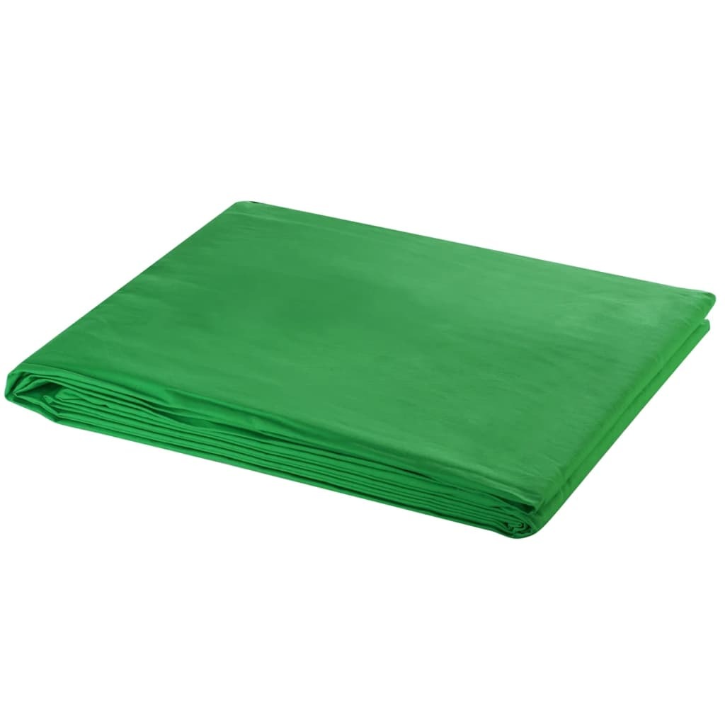 vidaXL Backdrop Cotton Green 500x300 cm Chroma Key