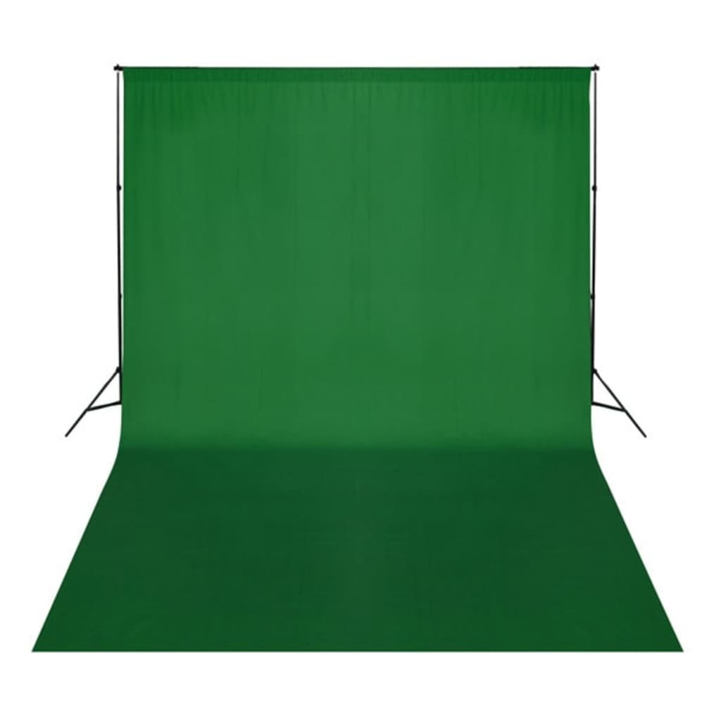 vidaXL Backdrop Cotton Green 500x300 cm Chroma Key