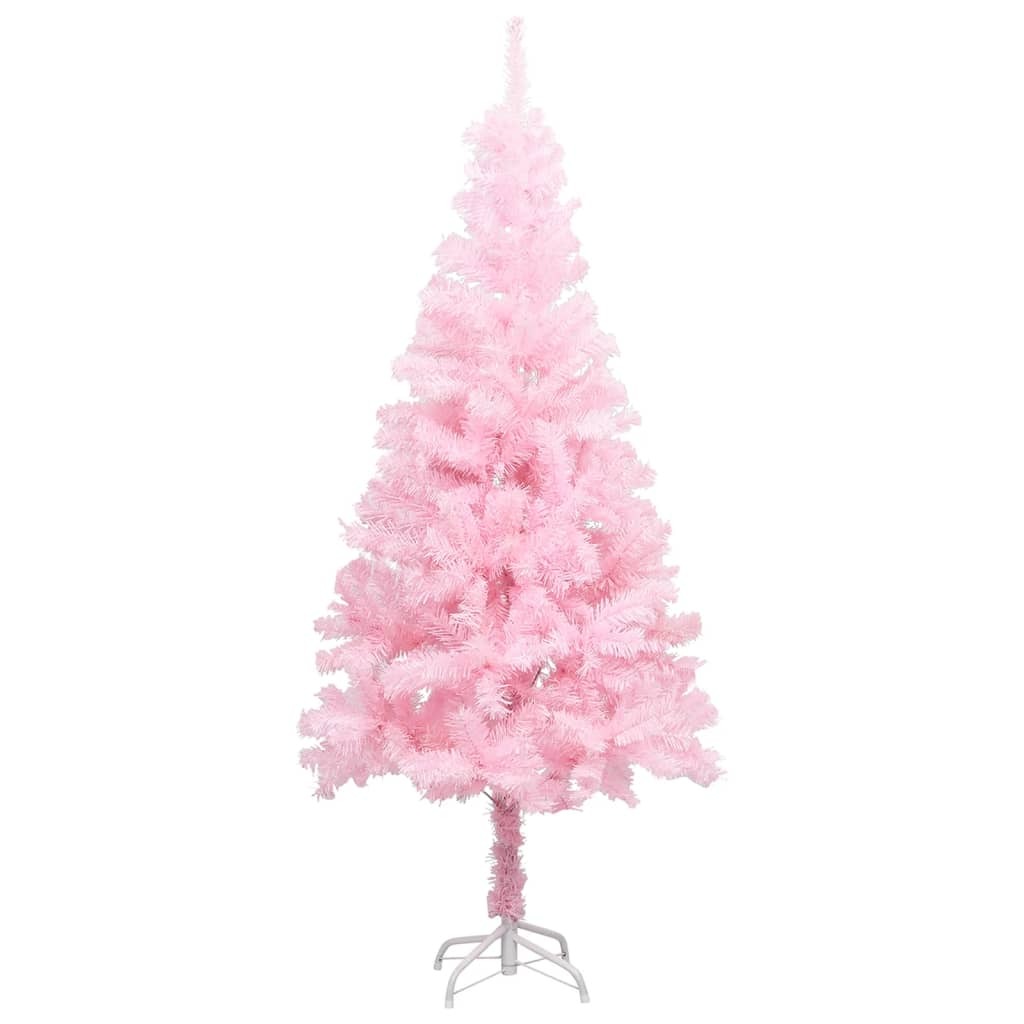 Artificial Pre-lit Christmas Tree with Ball Set Pink 120 cm PVC