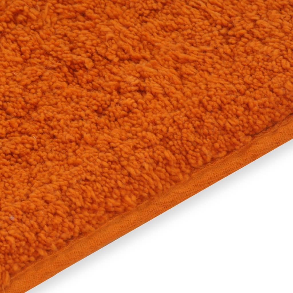 vidaXL Bathroom Mat Set 2 Pieces Fabric Orange