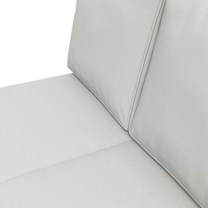 2-Seater Garden Seat Cushion with Back – Light Grey | Waterproof Covers, Removable