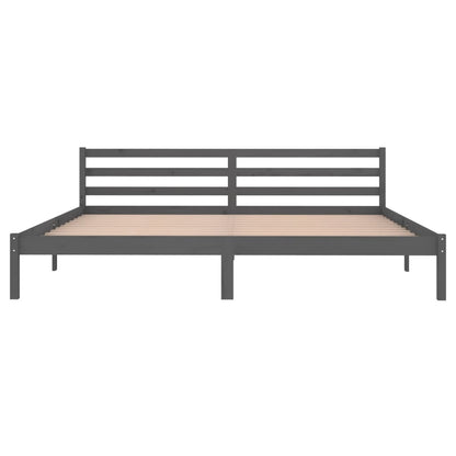 Super King Bed – Solid Pine Wood 200x200 cm | Rustic Grey Day Bed Frame