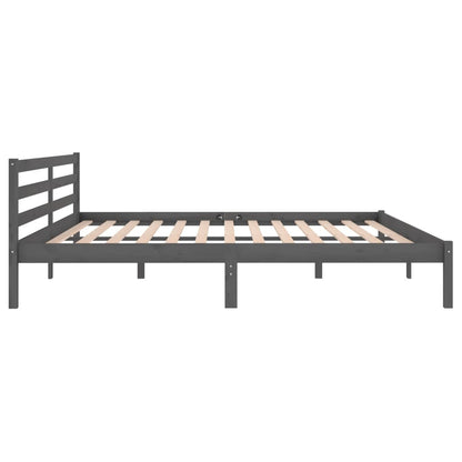 Super King Bed – Solid Pine Wood 200x200 cm | Rustic Grey Day Bed Frame