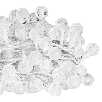 20m Globe Fairy String Lights – 200 Cold White LEDs, 8 Modes, USB Powered, Indoor/Outdoor