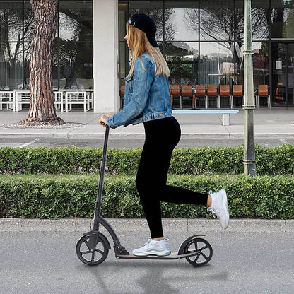 Scooter for Teens & Adults – Adjustable Aluminium Frame, Age 14+, Black