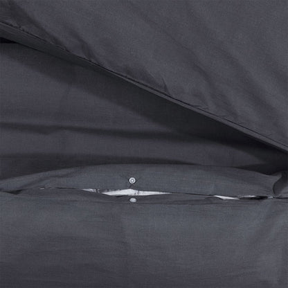 Duvet Cover Set Black – 140x200 cm – 100% Cotton with Pillowcase