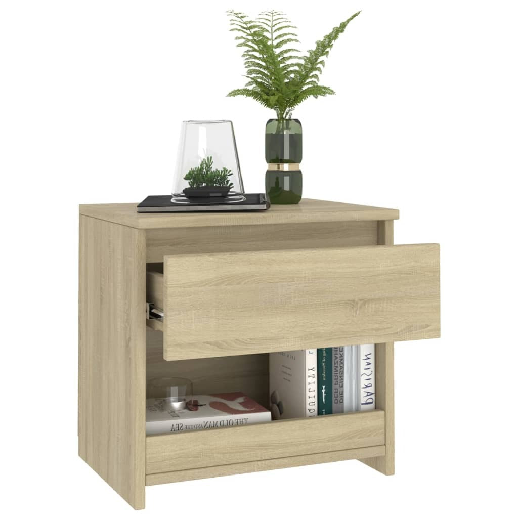 vidaXL Bedside Cabinets 2 pcs Sonoma Oak 40x30x39 cm Engineered Wood